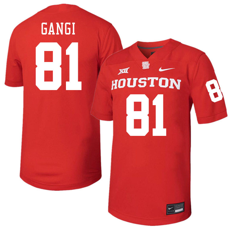 Men #81 Anthony Gangi Houston Cougars College Football Jerseys Stitched-Red